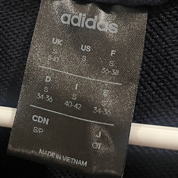 Adidas Women's Navy Blue Essential Linear Full-Zip Hoodie - Picture 7 of 7